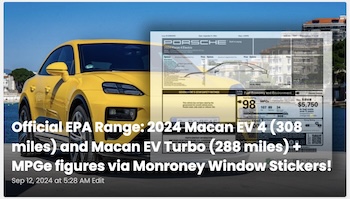 Macan EV Contacted by Porsche to configure my Macan EV Jan. 30 2024 macan ev window sticker