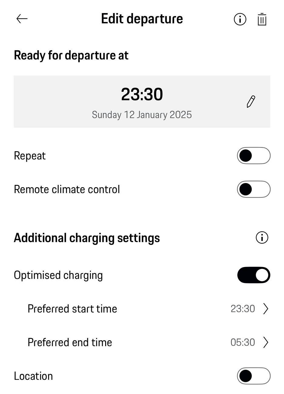 Electric Macan EV Macan 4 EV - Octopus intelligent sync issue destination-settings