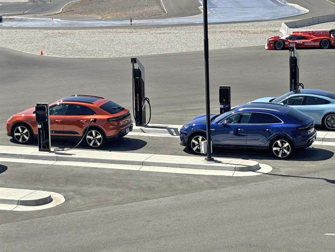 Electric Macan EV PAPAYA Macan EV Photos Thread gentian blue and papaya orange macan ev electric 