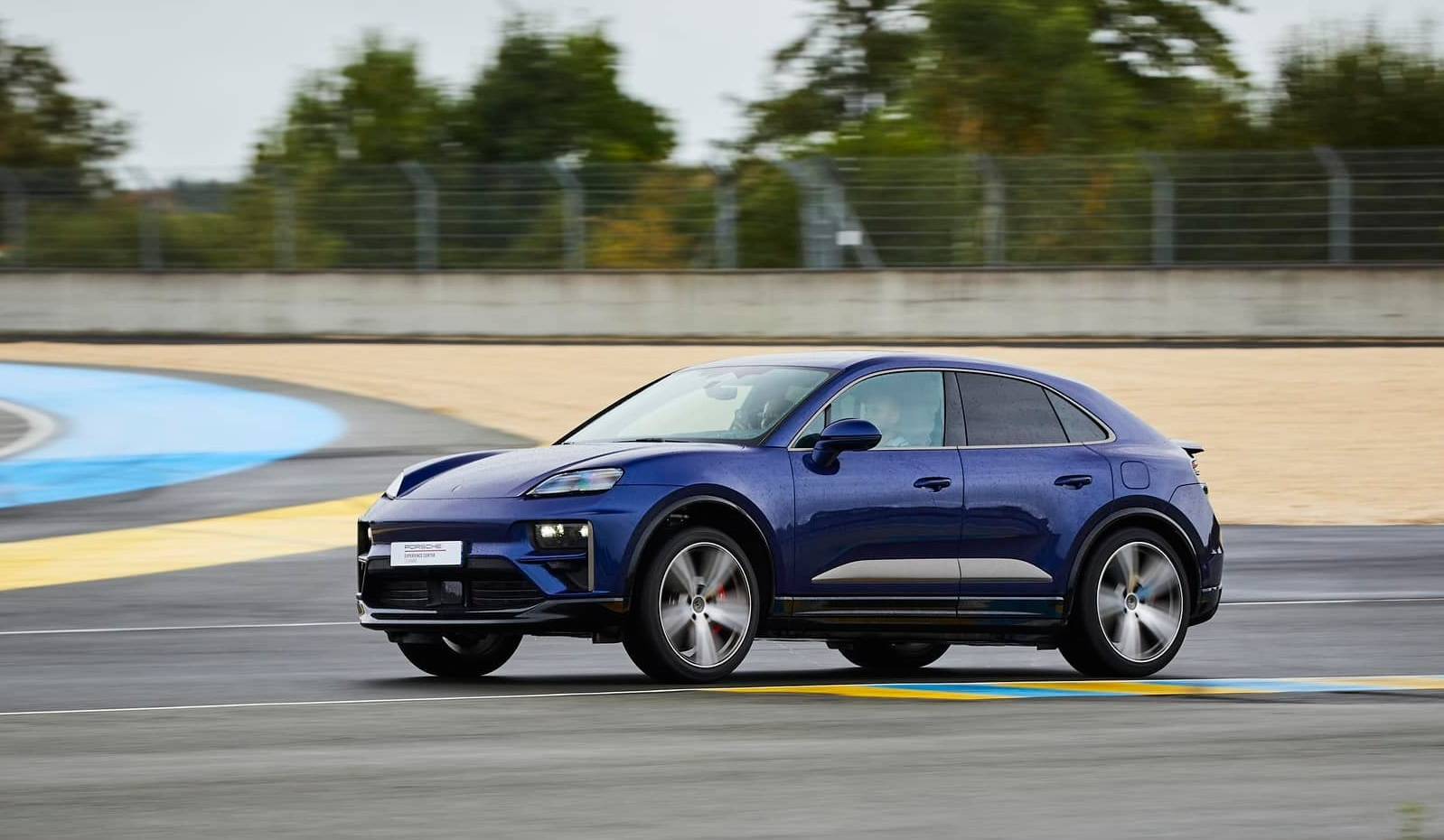 Electric Macan EV GENTIAN BLUE Macan EV Photos Gentian Blue Macan Turbo EV on track 3