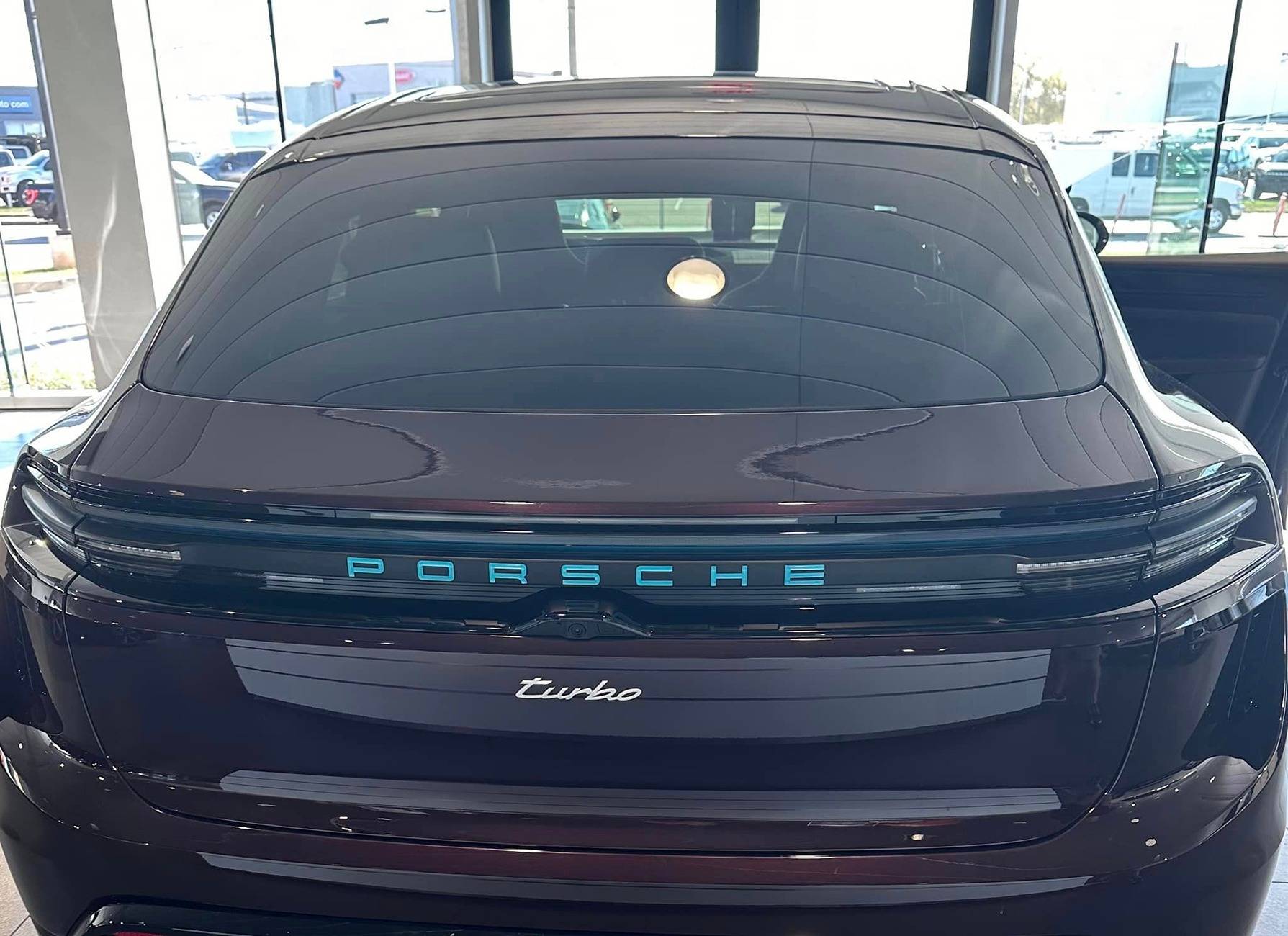 Electric Macan EV COPPER RUBY Macan EV Photos Thread glacier blue tail light strip logo copper ruby macan ev