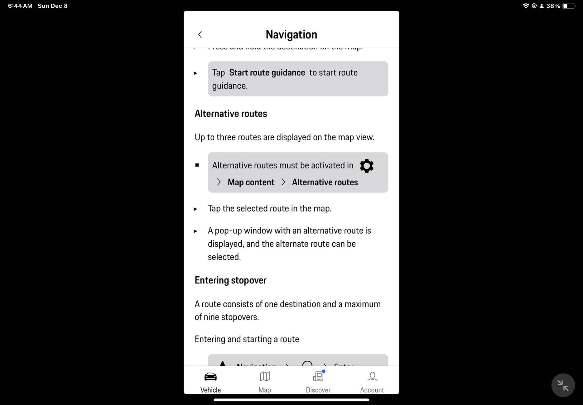 Electric Macan EV Nav- how can I access alternative routes IMG_0647