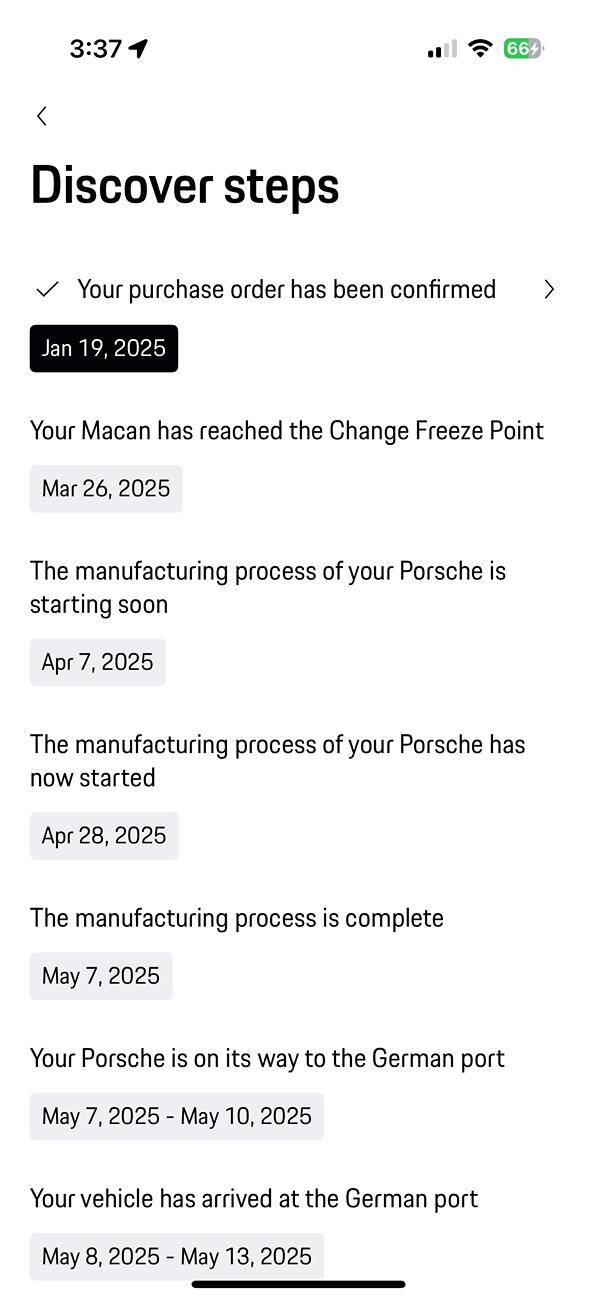 Electric Macan EV What's the order / delivery status of your Macan EV? [Update your status if/when it changes] IMG_1531