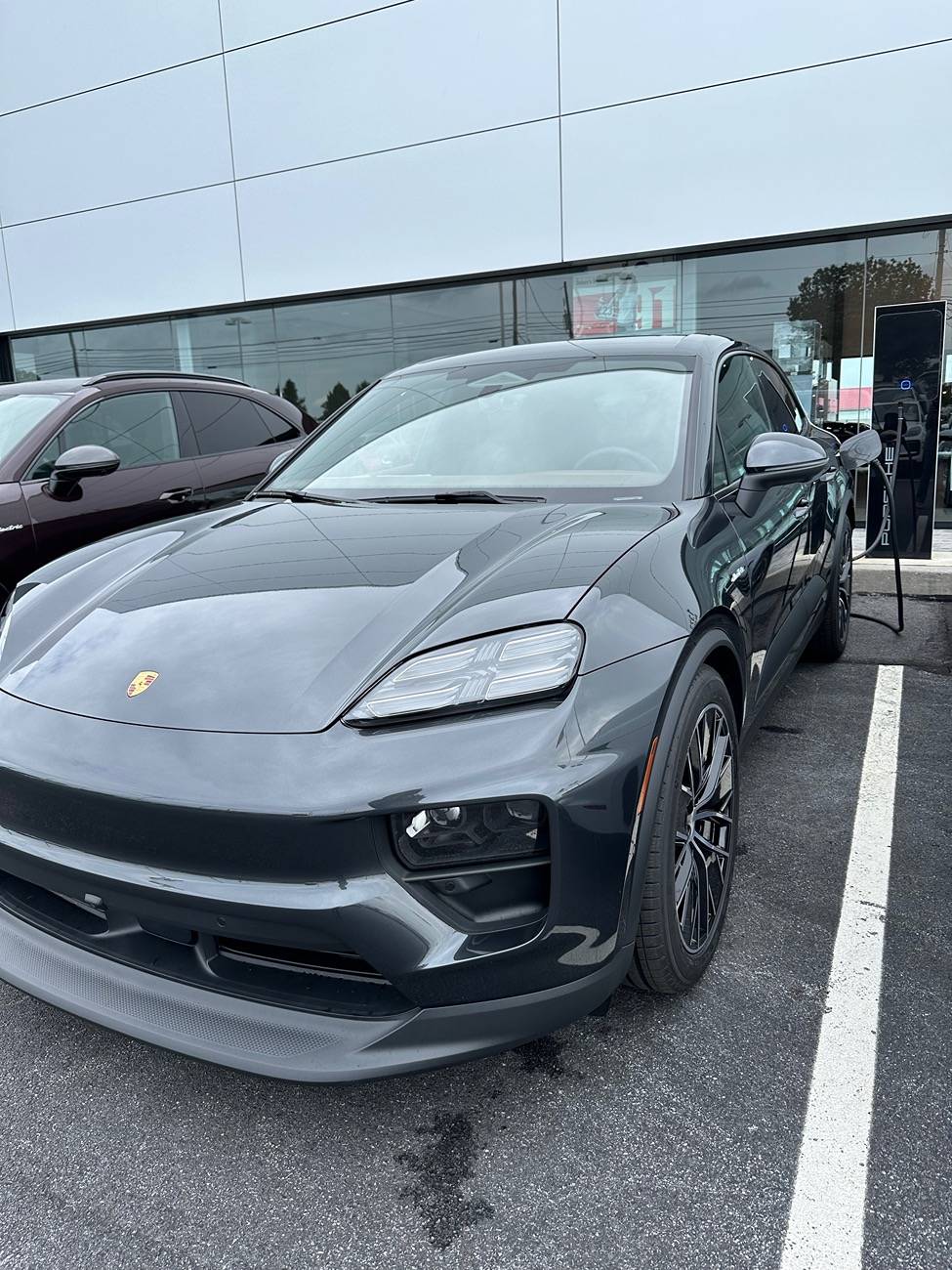 Macan EV Received my Macan EV last night, 9/26 - Lancaster, PA (Volcano Grey + Truffle Brown) IMG_5061