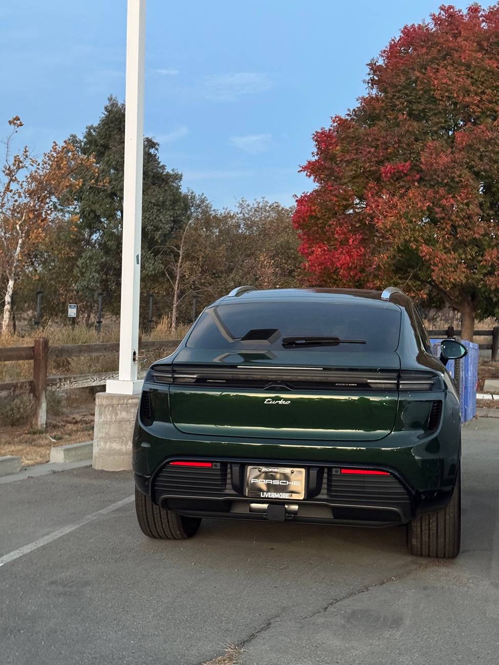 Electric Macan EV Hauling skis w/ the Macan EV IMG_5880