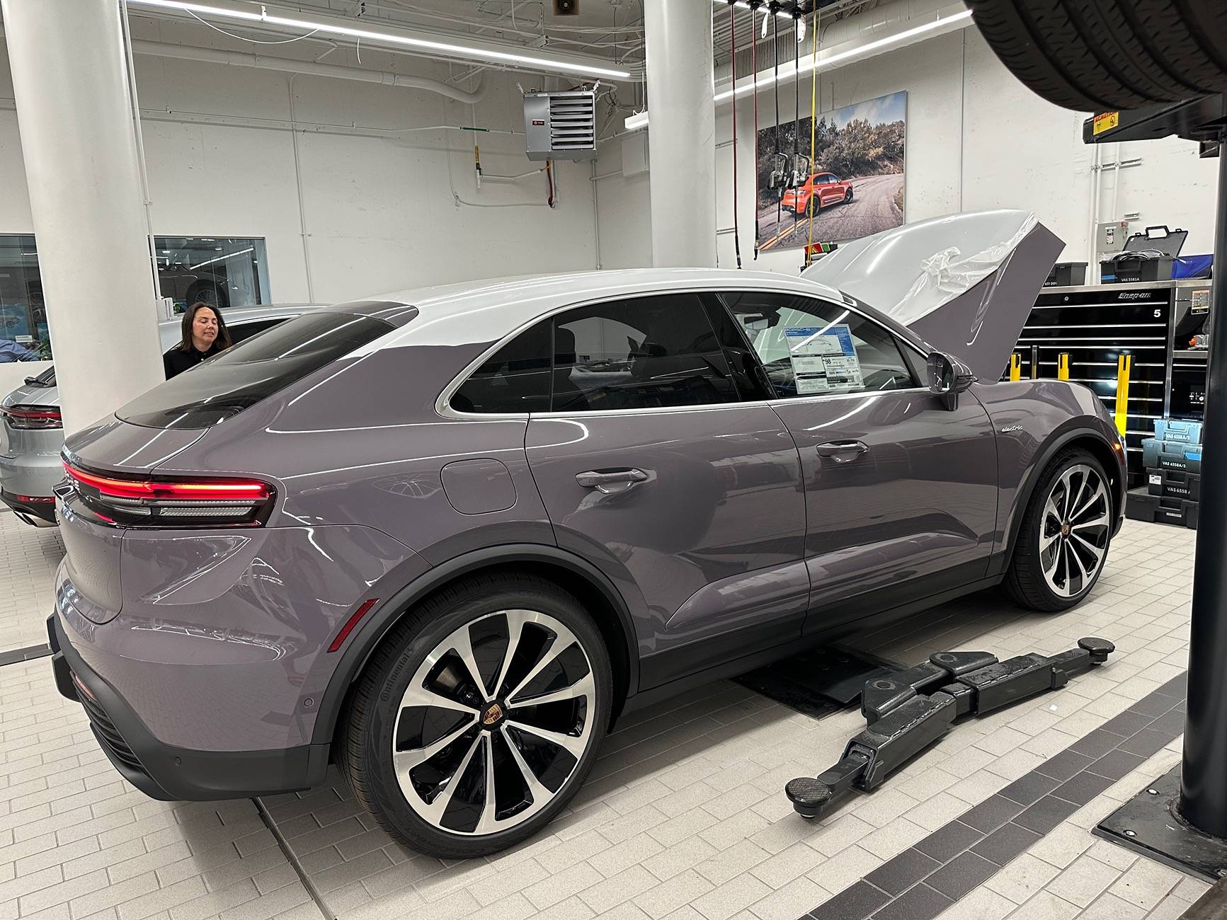 Electric Macan EV Car damaged during shipment IMG_6161