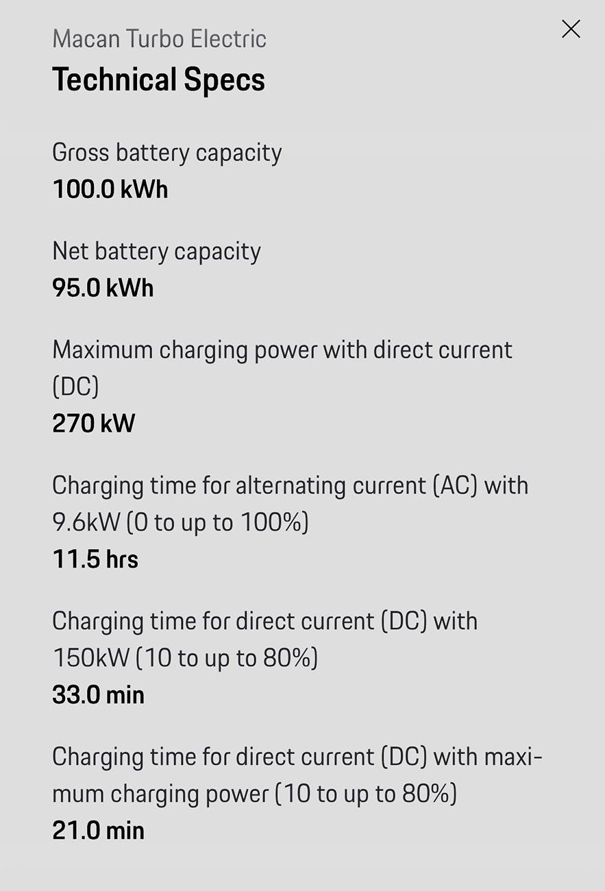 Electric Macan EV [Poll] - Porsche charging specification lie?  Macan is not allowing 11 kW max charge rate - capped at 40 amps? 9.6 kW max rate. IMG_6544