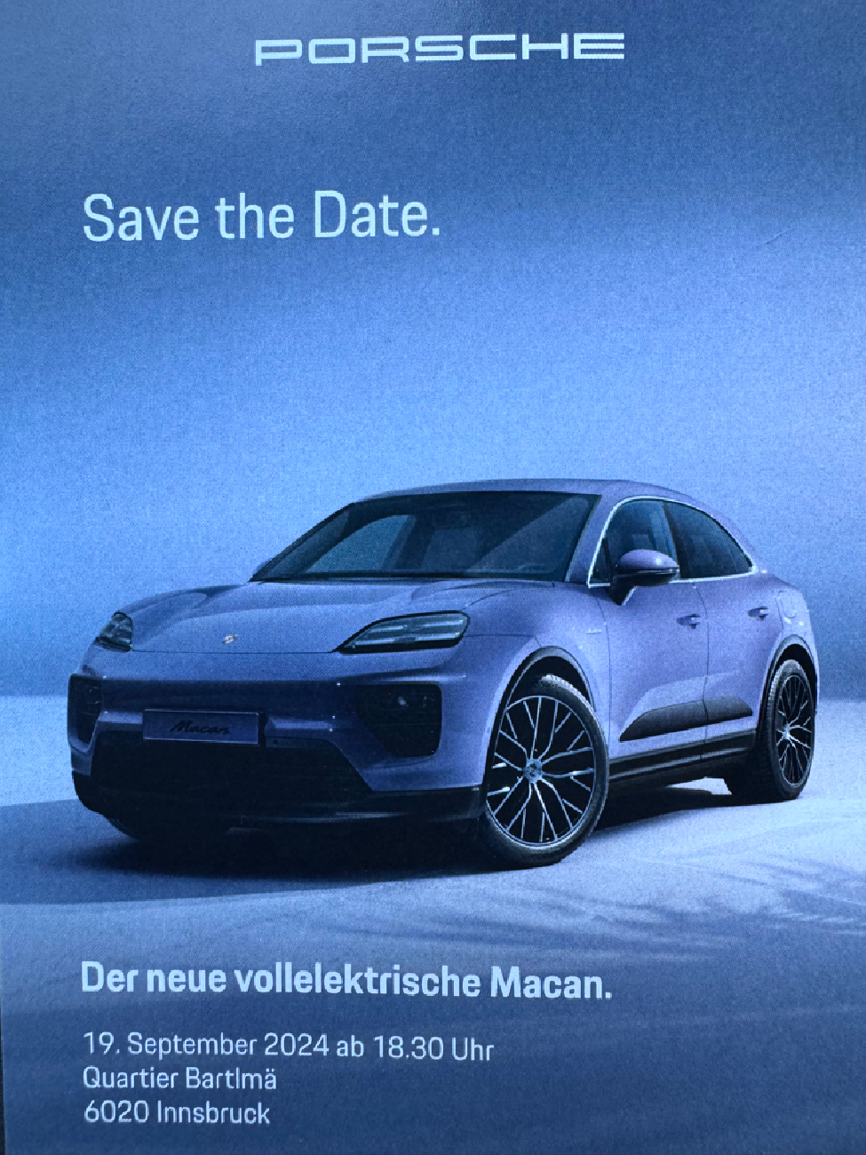 Macan EV Macan EV Presentation Invitation For @ Tyrol / Austria Sept. 19 IMG_7375