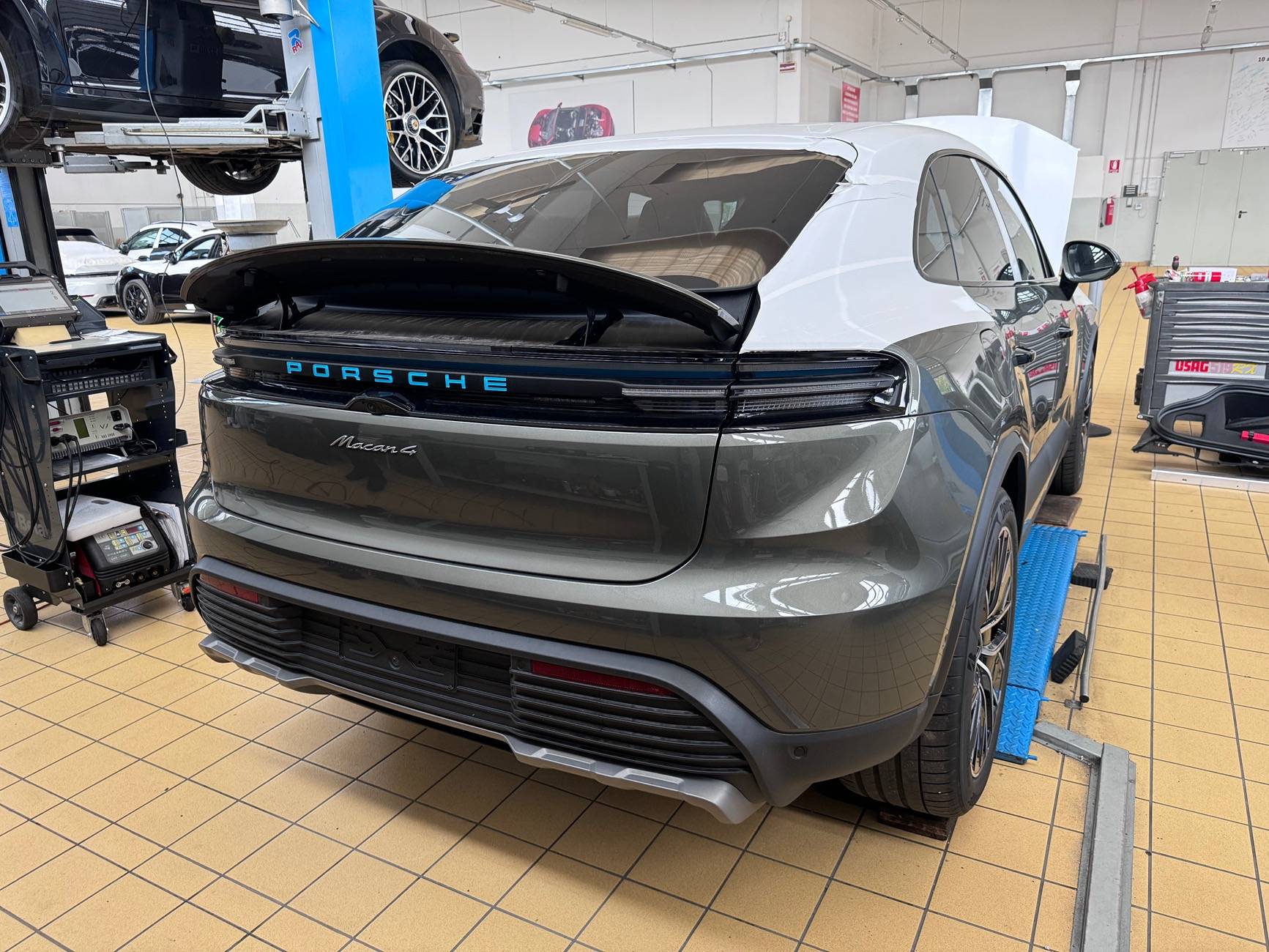 Electric Macan EV Build now at the dealership - few early pictures. IMG_8207