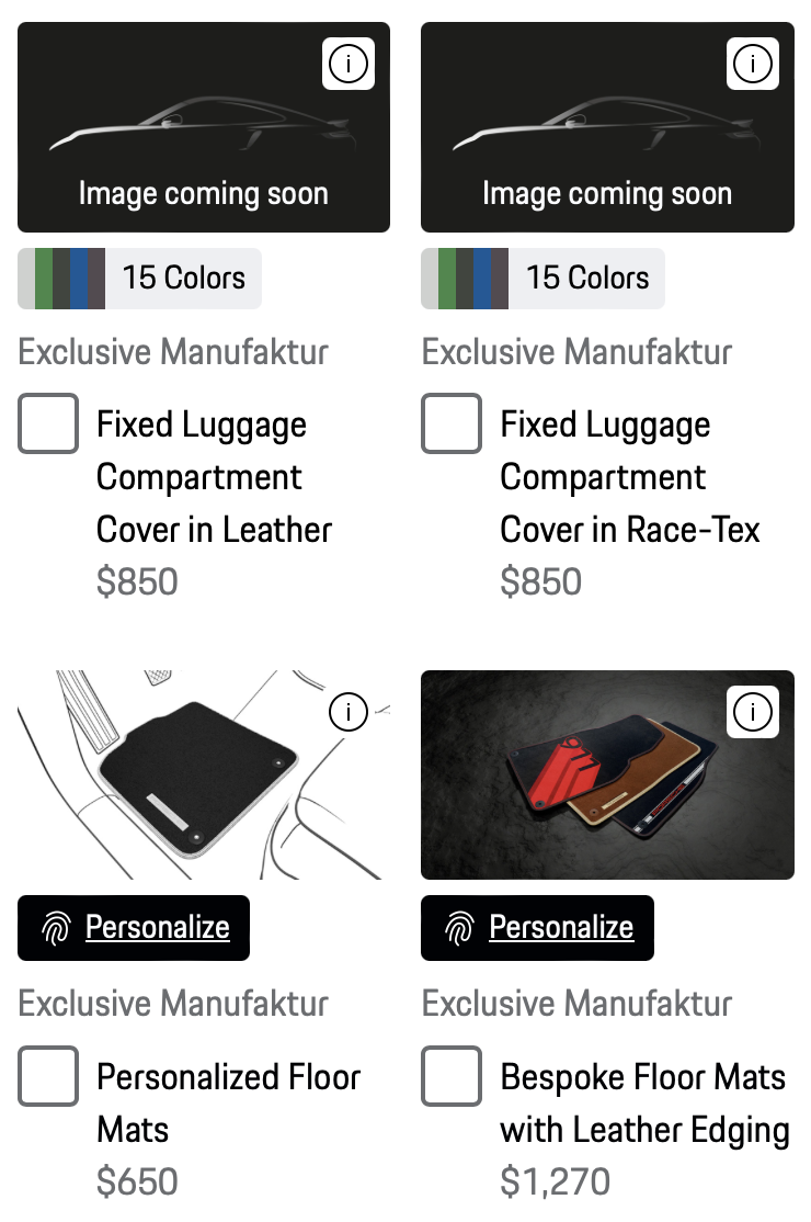 Macan EV New options added to the configurator Interior