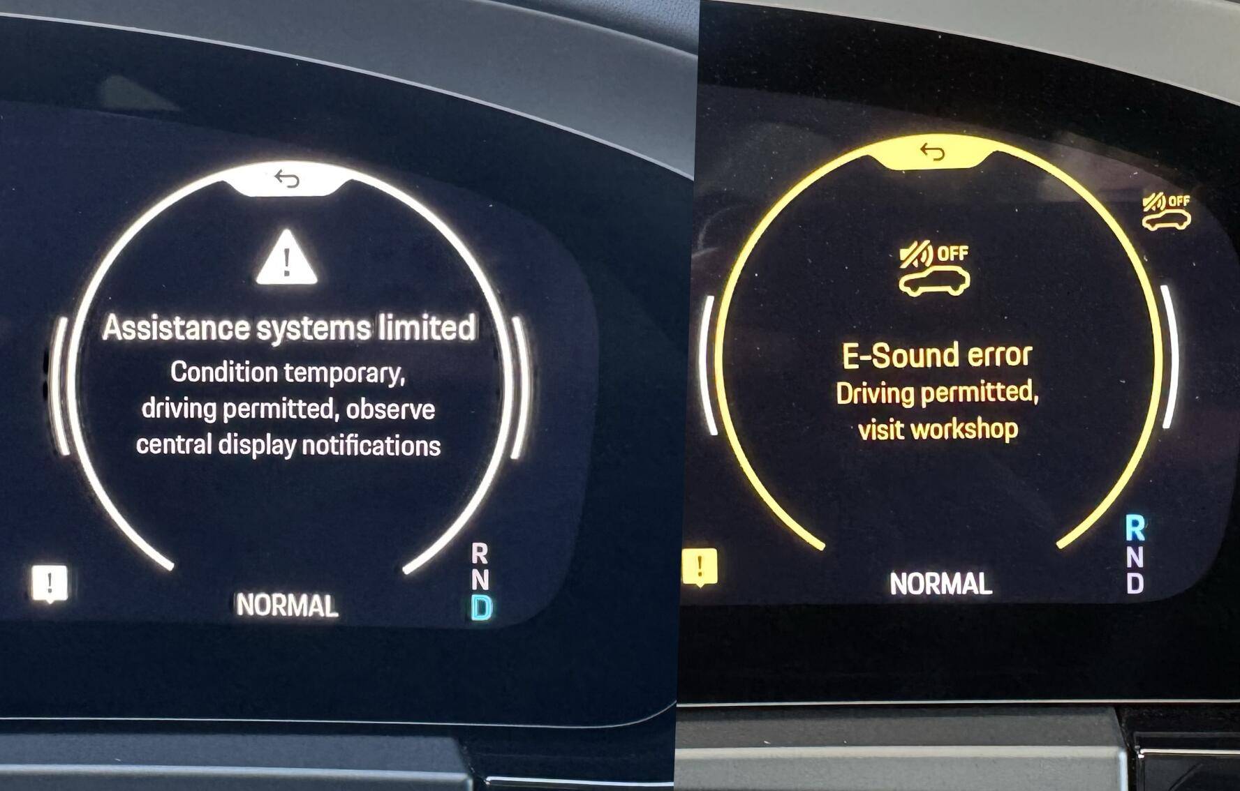 Electric Macan EV Random(?) Error Messages Macan 4 Errors