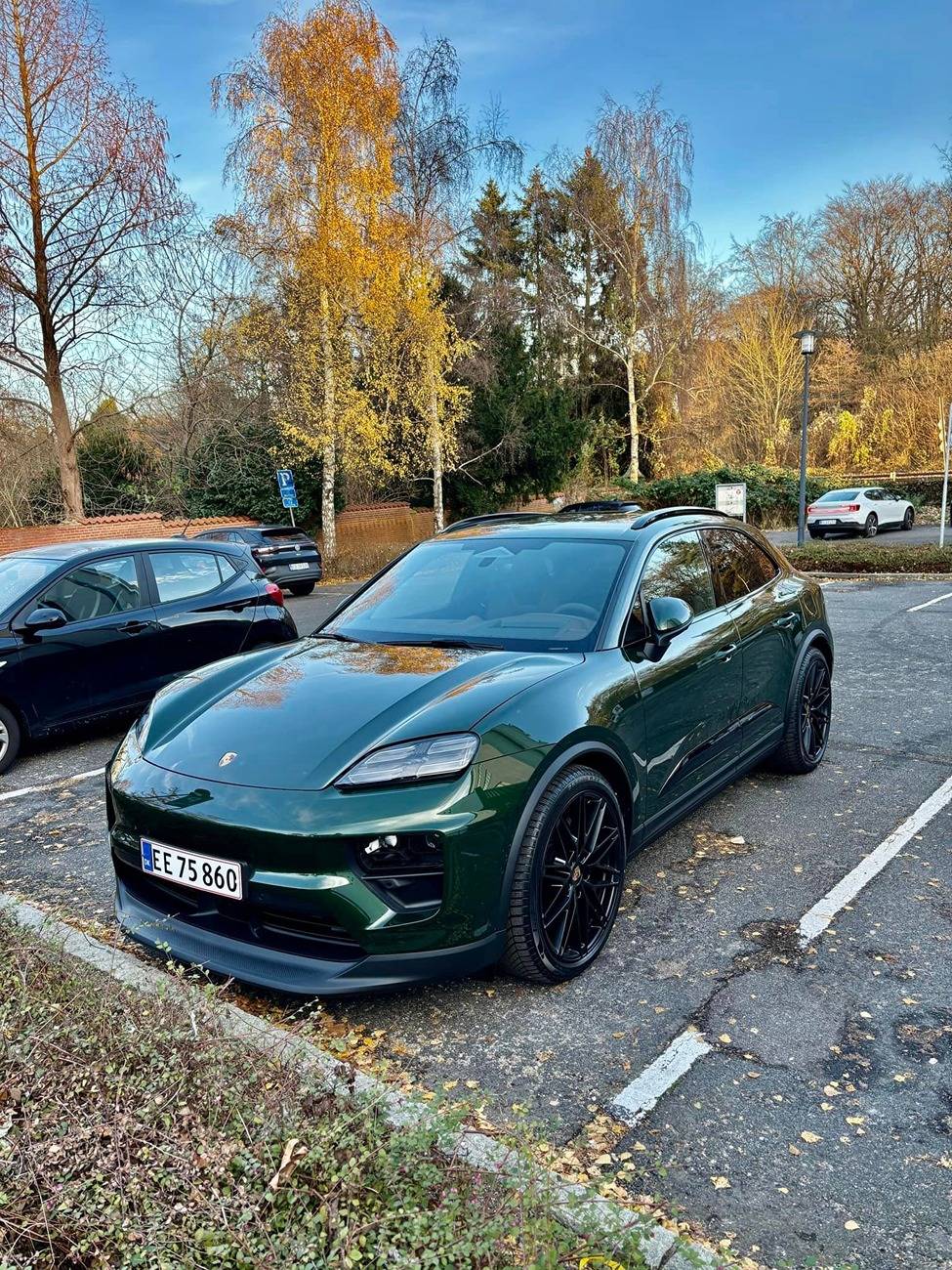 Electric Macan EV OAK GREEN Macan EV Photos Thread Macan EV Oak Green Truffle Brown leather 22%22 inch Black Spyders 3