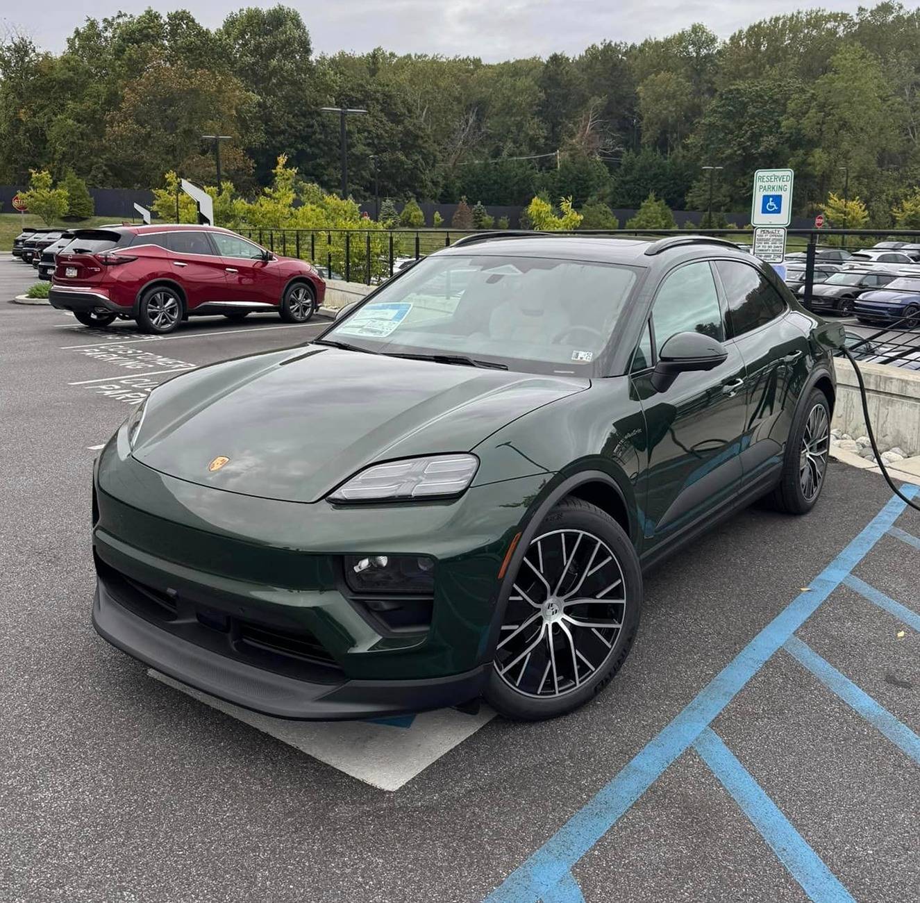 Electric Macan EV OAK GREEN Macan EV Photos Thread oak green metallic 2024 macan ev electric 1