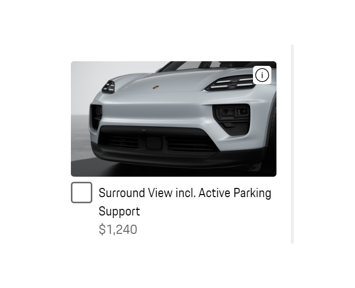 Macan EV New options added to the configurator option