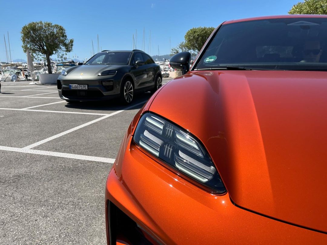 Electric Macan EV PAPAYA Macan EV Photos Thread papaya color macan ev electric