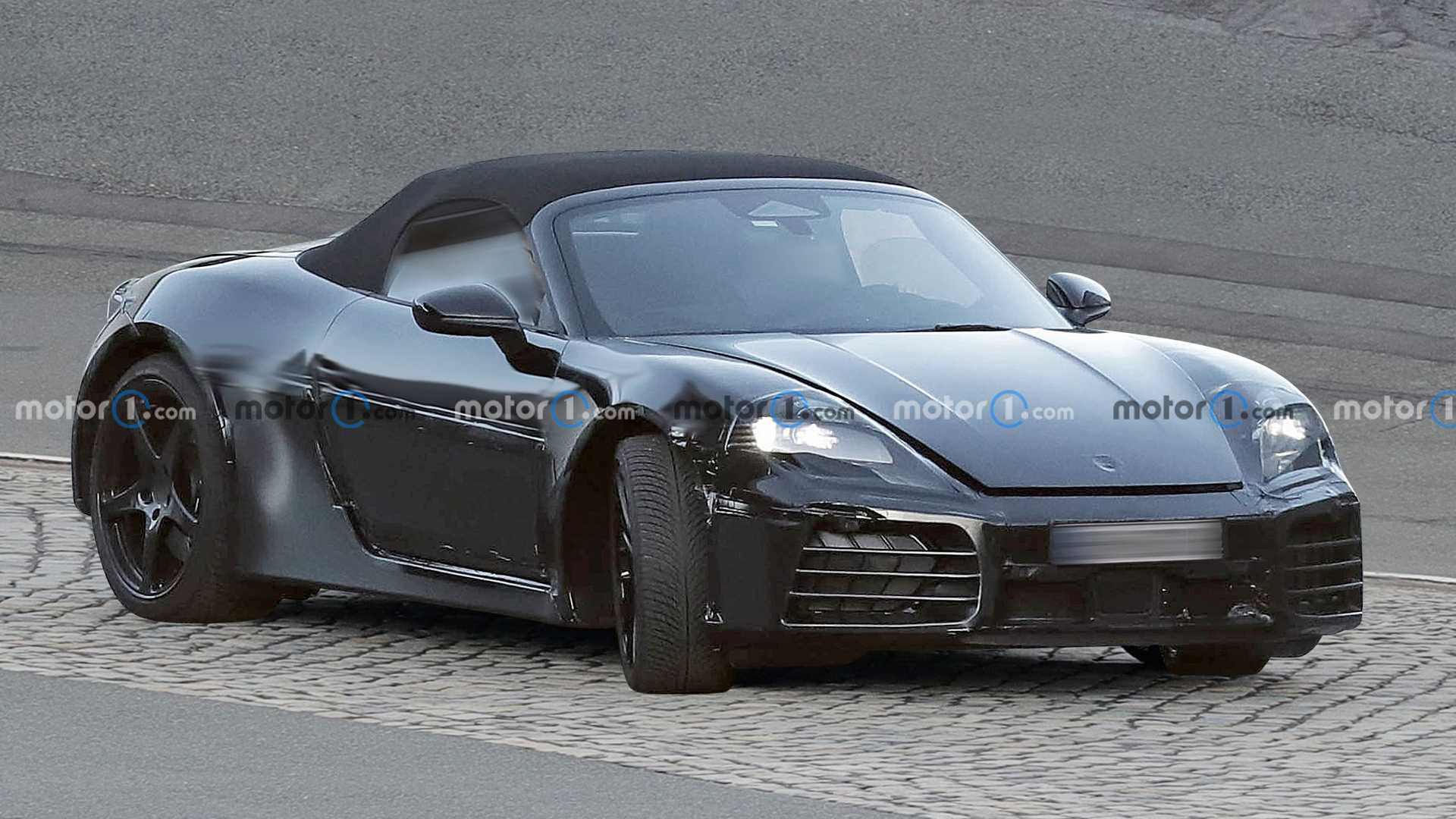 Electric Macan EV Porsche 718 / 983 Boxster / Cayman EV Sports Car Announced For 2025 Launch porsche-718-boxster-ev-front-view-spy-photo-i1