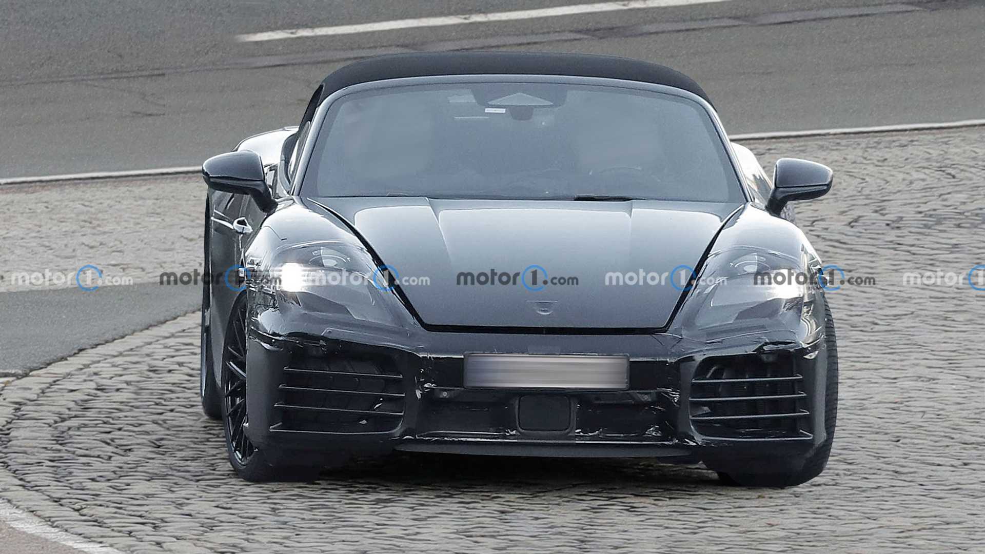 Electric Macan EV Porsche 718 / 983 Boxster / Cayman EV Sports Car Announced For 2025 Launch porsche-718-boxster-ev-front-view-spy-photo