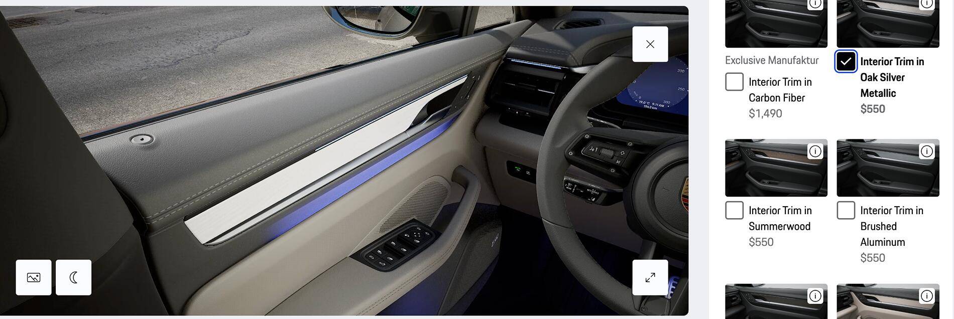 Macan EV Best interior trim to go with limestone beige leather interior? Screenshot 2024-09-19 at 10.42.27 PM