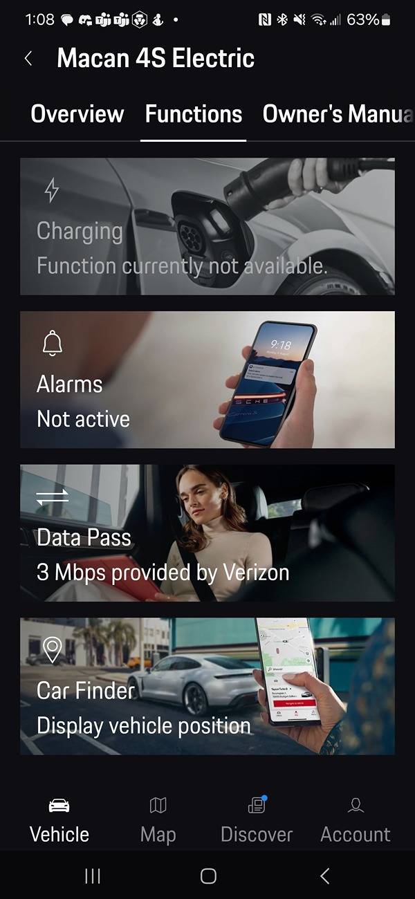 Electric Macan EV Cannot access charging or pre-climate in app - all other app features work? Screenshot_20241230_130812