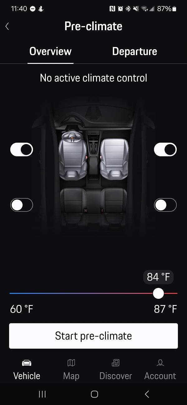 Electric Macan EV Cannot access charging or pre-climate in app - all other app features work? Screenshot_20250107_234022