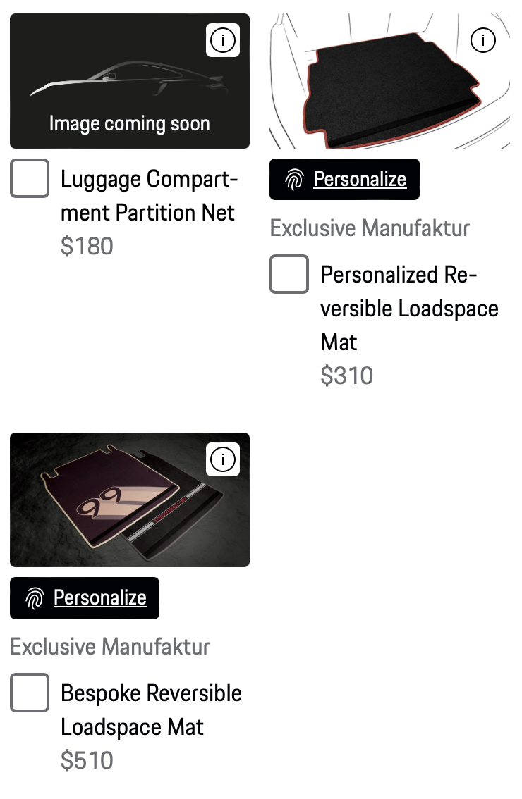 Macan EV New options added to the configurator Technology