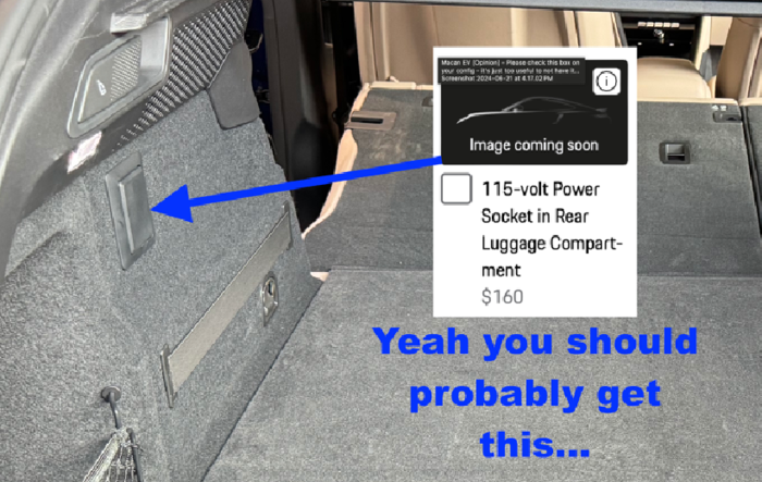 [Opinion] – Include the 115-volt Power Socket Option For Your Macan EV Configuration